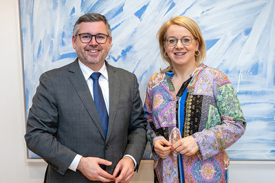 Landesrat Ludwig Schleritzko und BHW-Landesvorsitzende Bettina Rausch 