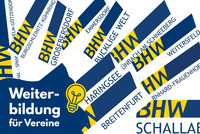Collage aus durcheinandergewirbelten Logos der BHW Bildungswerke