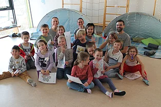 21.1.2026: Winter-Lesepicknick im Landhauskindergarten